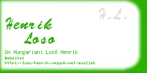 henrik loso business card