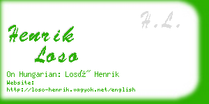 henrik loso business card